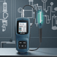 AEG-8103 Gauss Meter displaying magnetic field strength on TFT screen in industrial setting.