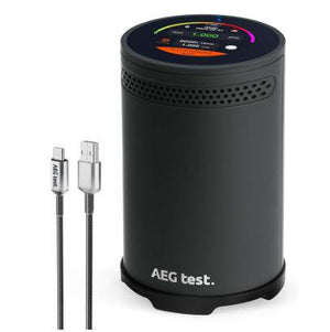 HOUND-3699 Portable Radon Detector for Home, 10-Mins Data Updates, Touchscreen Color Display, Audible & Visual Alarm, Long-Term Continuous Monitoring for Basement, pCi/L or Bq/m³