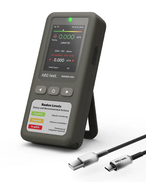 AEGTESTSHOP Short & Long-Term  Portable Radon Detector Basic