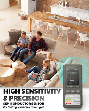 AEGTESTSHOP Short & Long-Term  Portable Radon Detector Basic